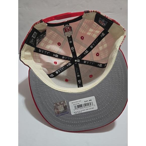 San Francisco 49ers NFL team snapback hat NEW Flannel Red - Picture 6 of 9